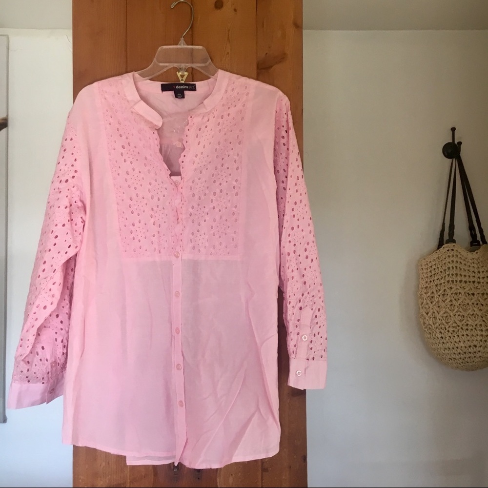 NWT cotton eyelet embroidered tunic - Picture 4 of 9